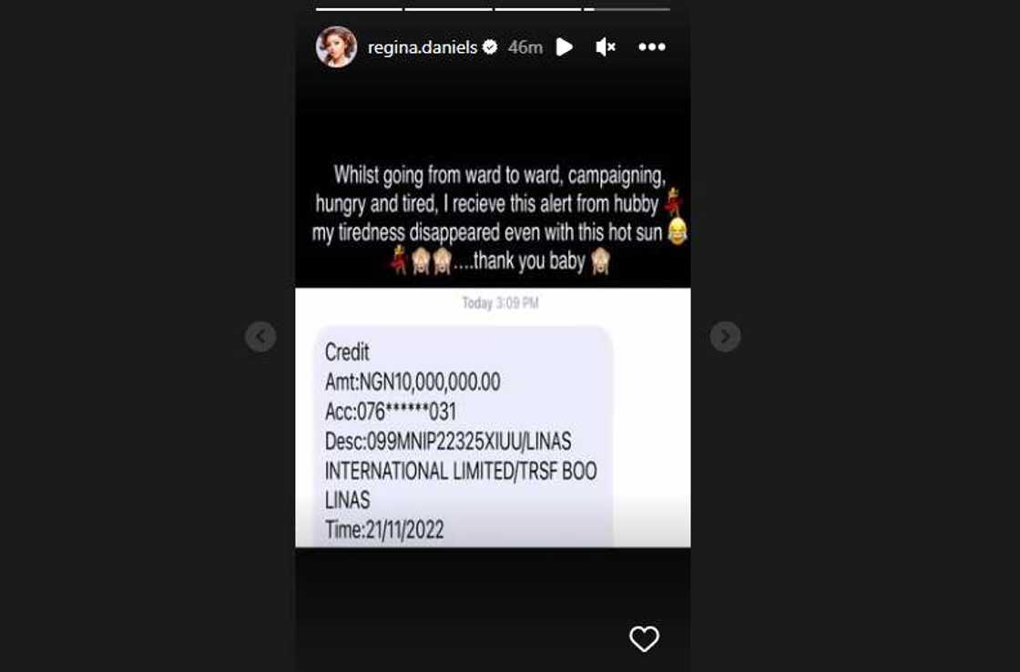 Ned Nwoko sends N10m to Regina Daniels. Ned Nwoko sends N10m to Regina Daniels.