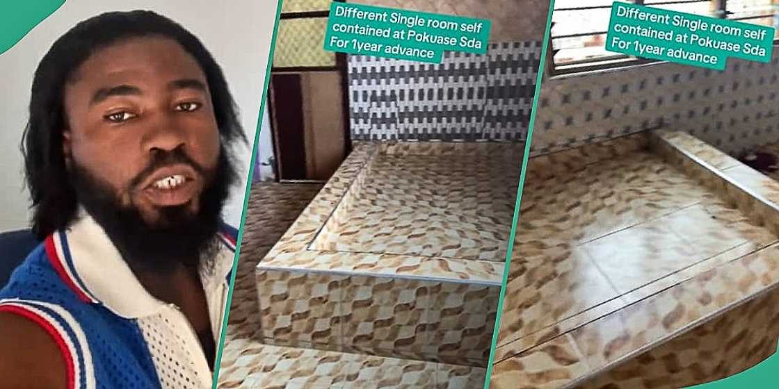 Agent shows off self-contained house with unique bedframe