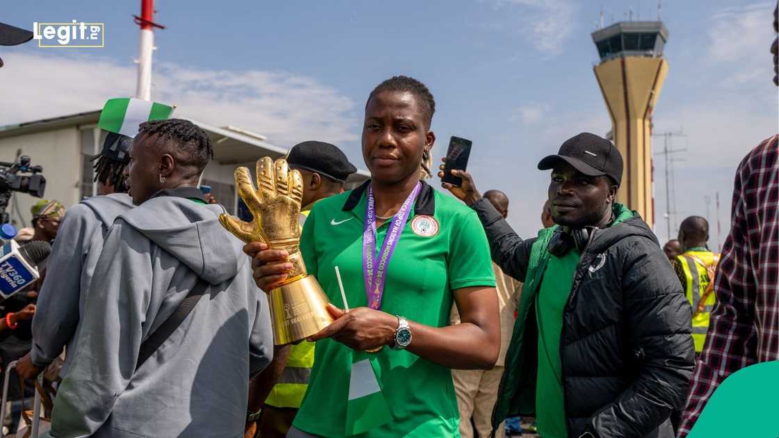 Super Falcons, Chiamaka Nnadozie, Abuja, Nigeria, WAFCON, Football. Super Falcons, Chiamaka Nnadozie, Abuja, Nigeria, WAFCON, Football.