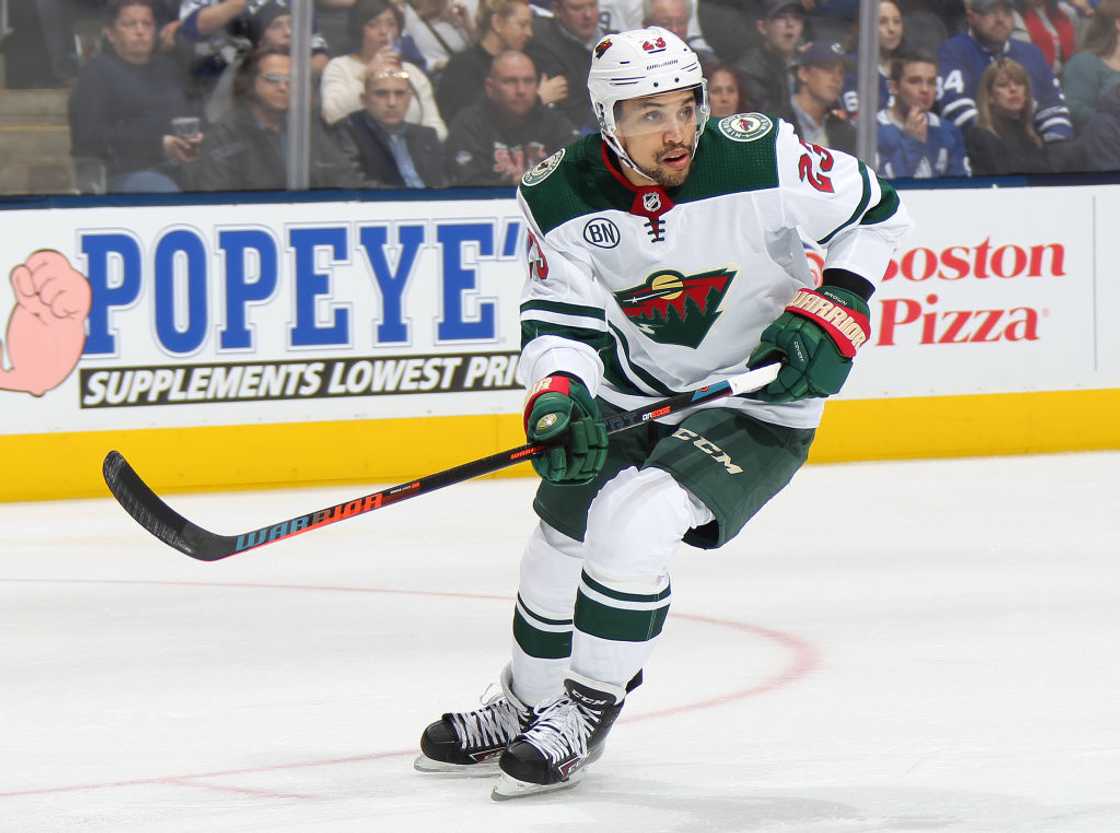 J. T. Brown skates against the Toronto Maple Leafs during the Next Generation NHL game