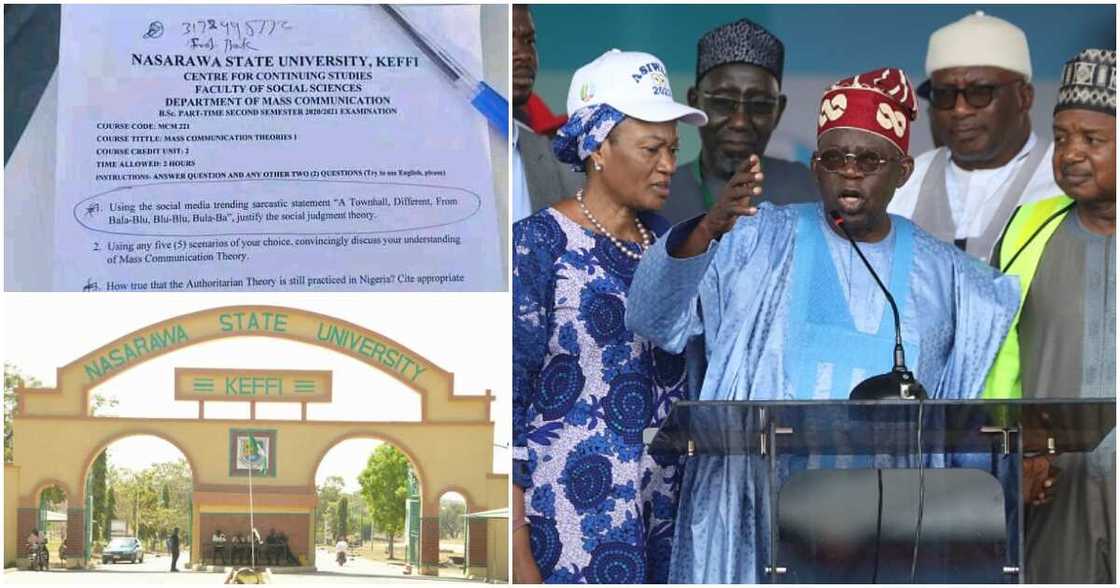 Tinubu's gaffe, a townhall different from bala-blu, Nasarawa University