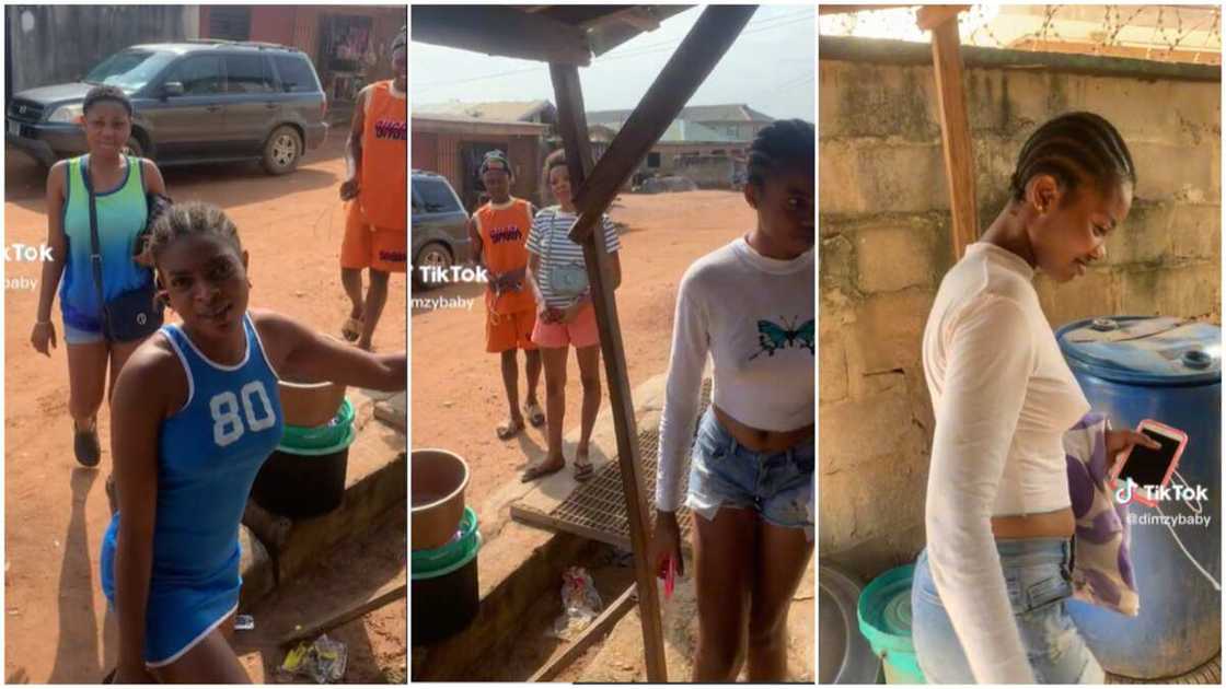 Humble pretty ladies/ man offered bread and beans. Humble pretty ladies/ man offered bread and beans.