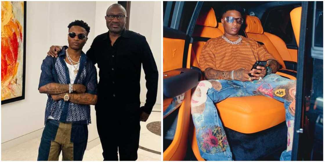 Wizkid and Femi Otedola, Wizkid in his car