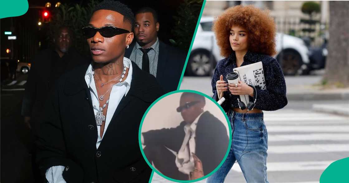 Wizkid and Whitney peak were seen in a photo shoot session for Vogue Magazine. Wizkid and Whitney peak were seen in a photo shoot session for Vogue Magazine.