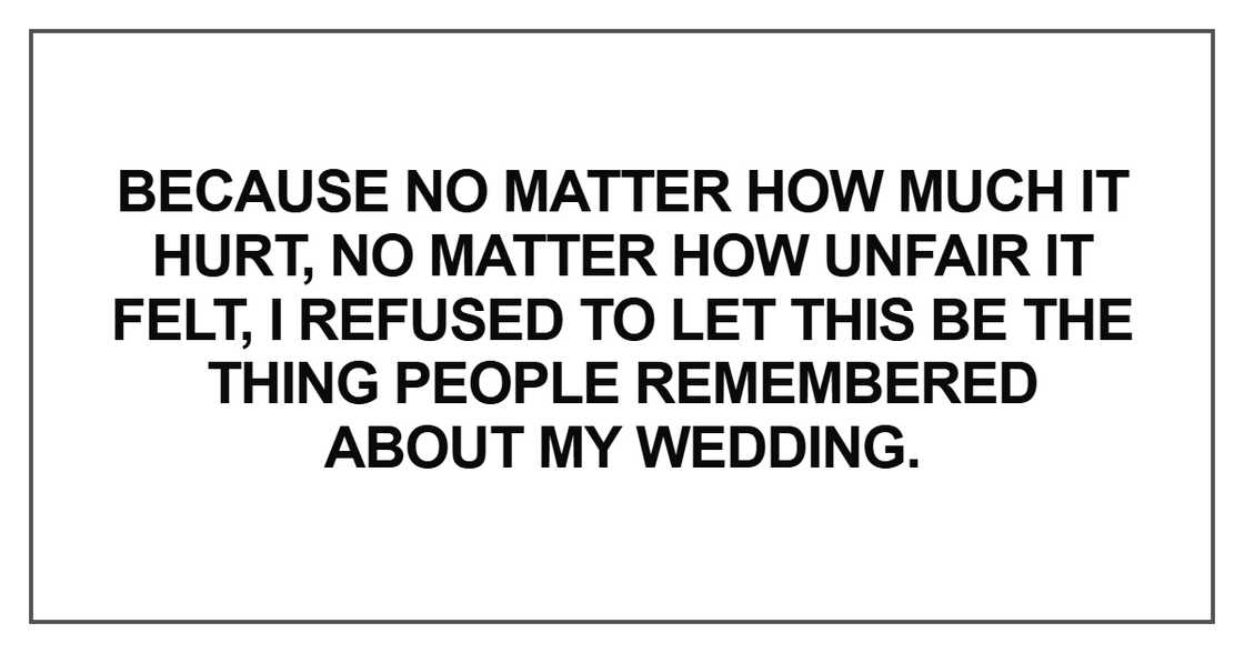 Because no matter how much it hurt, no matter how unfair it felt