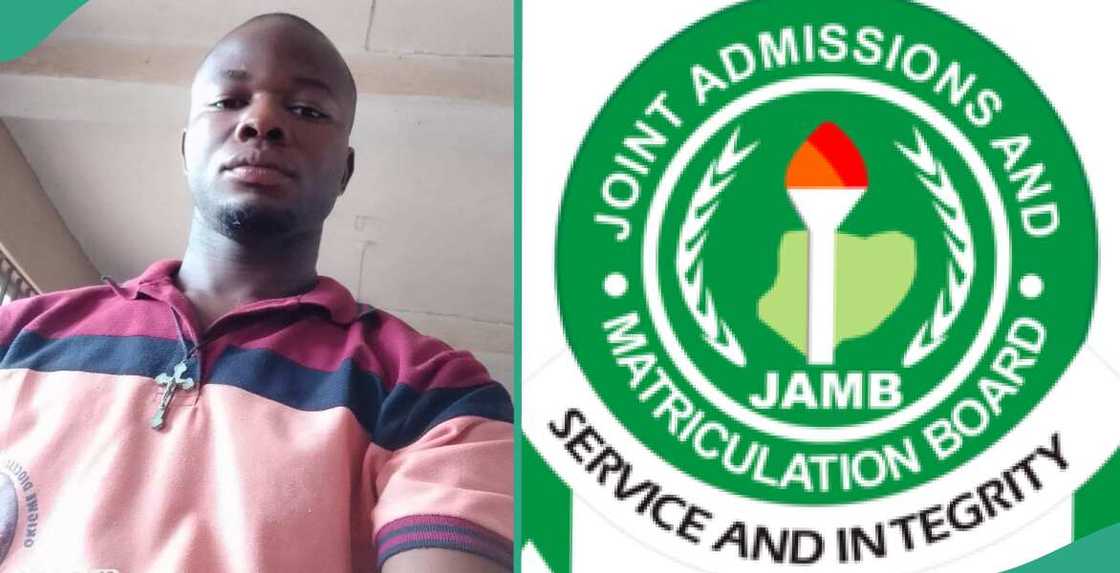 Young man heartbroken over his UTME score, displays it sadly Young man heartbroken over his UTME score, displays it sadly