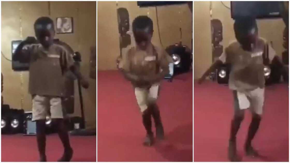 Sweet moment Kid shows off dance step to Olamide Motigbana Sweet moment Kid shows off dance step to Olamide Motigbana
