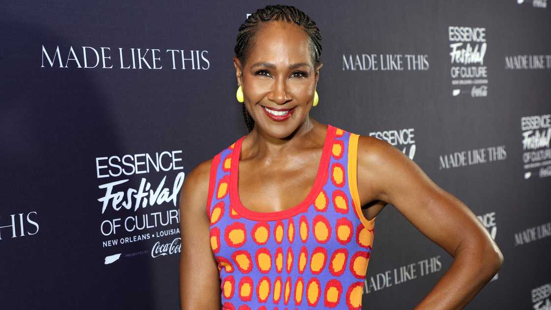 Terri J. Vaughn poses on the red carpet of the 2025 Essence Festival at the Ernest N. Morial Convention Centre