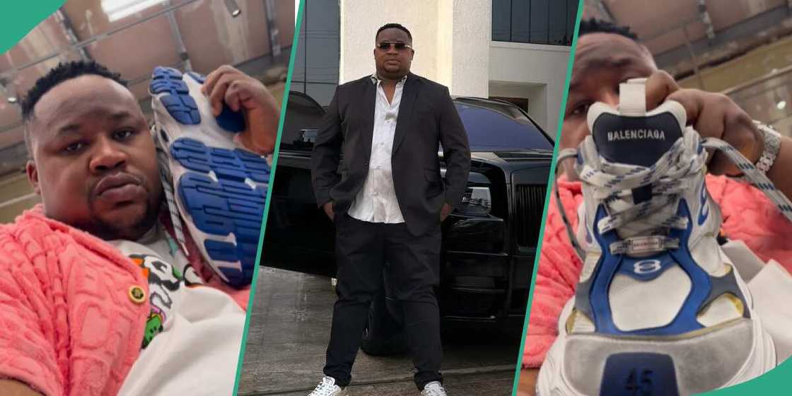 Video of Cubana Chiefpriest and his new N22.3m Balenciaga sneakers. Video of Cubana Chiefpriest and his new N22.3m Balenciaga sneakers.