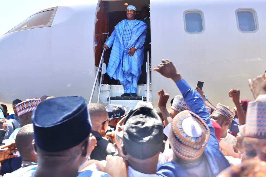 Atiku Abubakar arrives Gombe Atiku Abubakar arrives Gombe