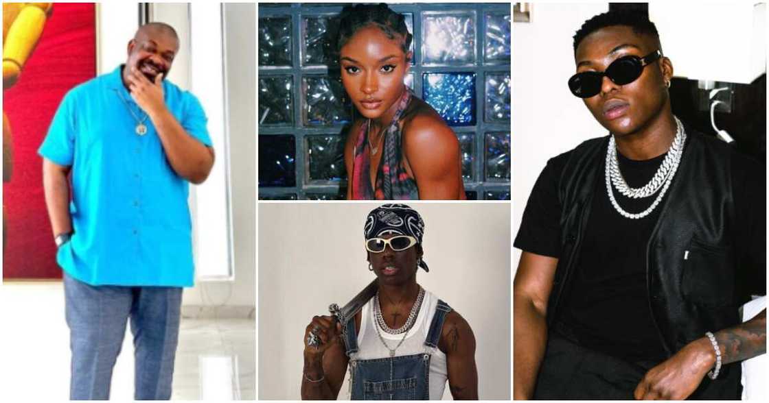 Don Jazzy and young artistes he helped reach fame. Don Jazzy and young artistes he helped reach fame.