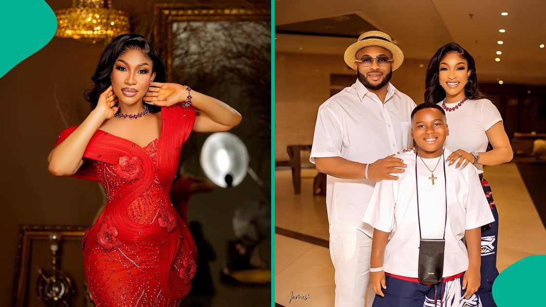 Tonto Dikeh shares family portrait and prayer request