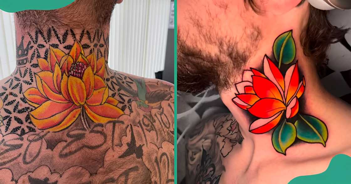 Colourful and realistic flower tattoos