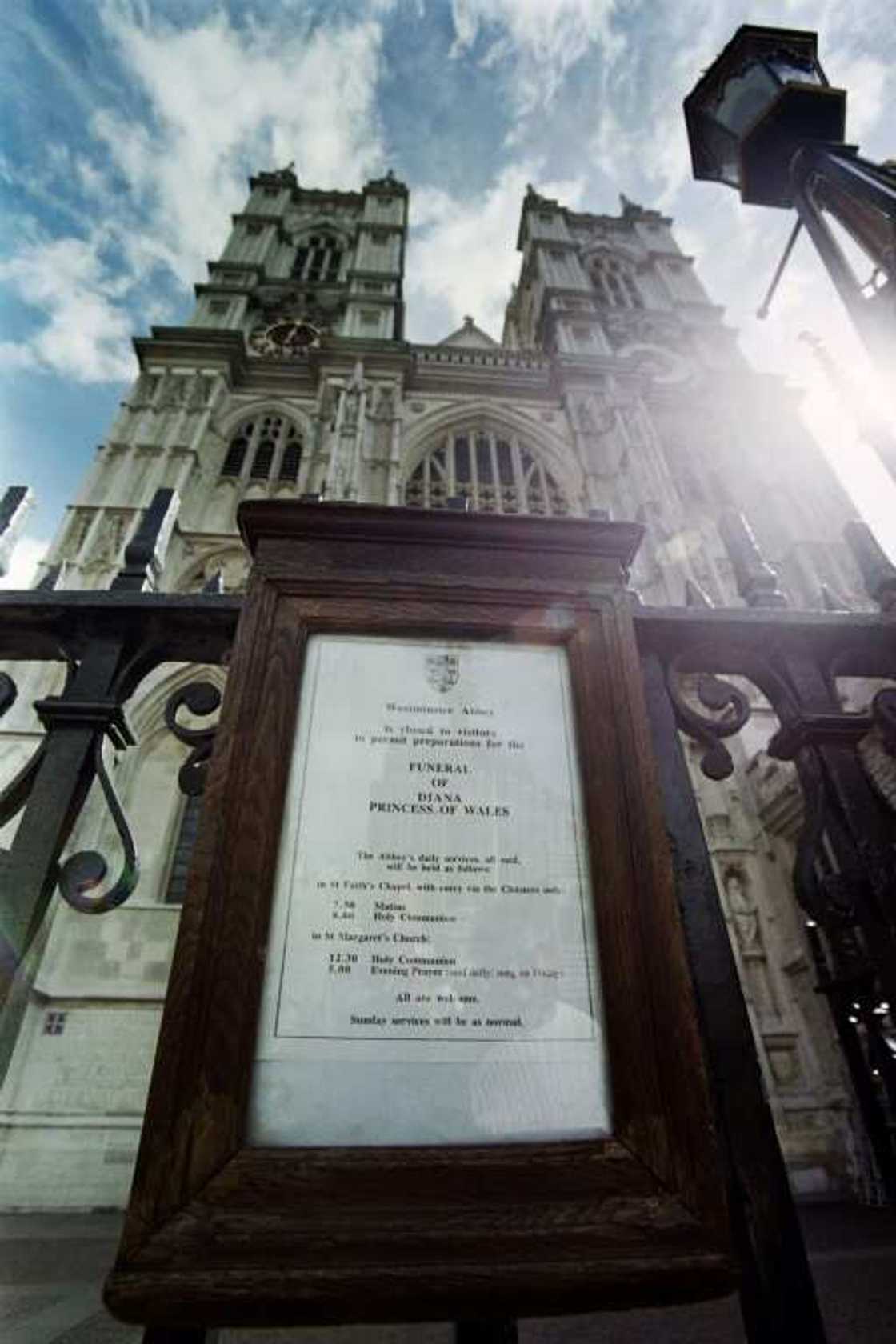 Diana's funeral was held at the abbey after her death in a Paris car crash in August 1997 Diana's funeral was held at the abbey after her death in a Paris car crash in August 1997