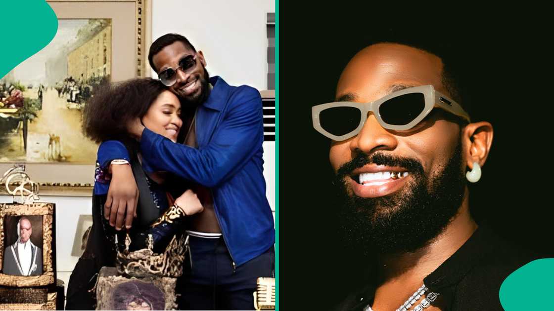 D'banj cooks with his wife Lineo.