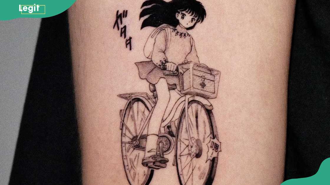 Chihiro's bicycle tattoo