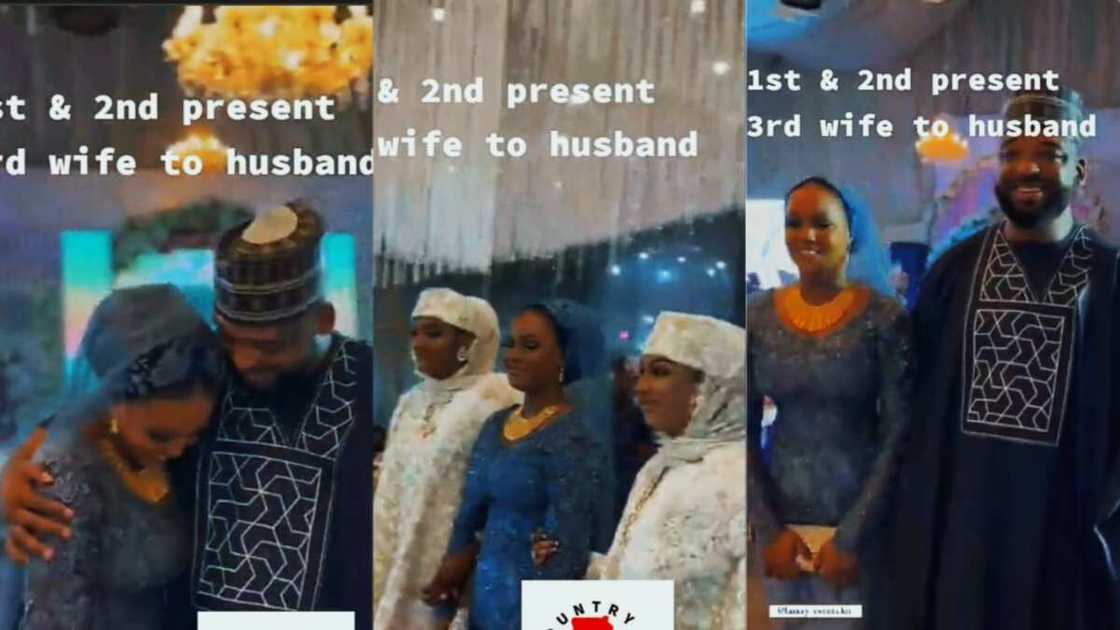 Husband waits patiently to receive third wife Husband waits patiently to receive third wife