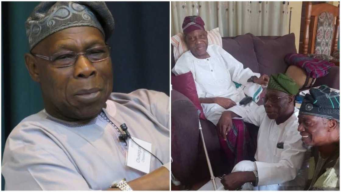 A collage showing OBJ and when he was at Reuben's house. 
Photo source: PM News