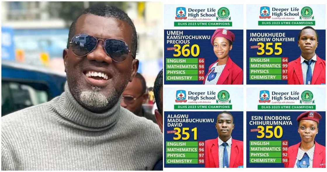 Reno Omokri/ Deeper Life brilliant students/ Deeper Life UTME top scorers/ 2023 UTME top scorers