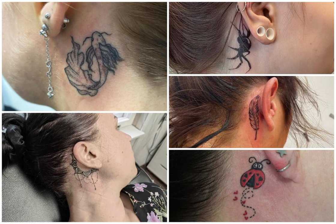 meaningful back of the ear tattoo meaningful back of the ear tattoo