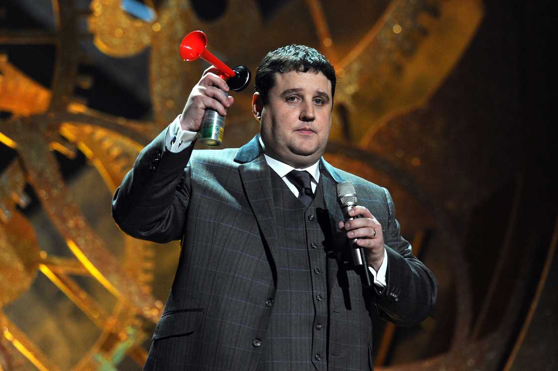 Presenter Peter Kay on stage at The Brit Awards at Earls Court in London, England Presenter Peter Kay on stage at The Brit Awards at Earls Court in London, England
