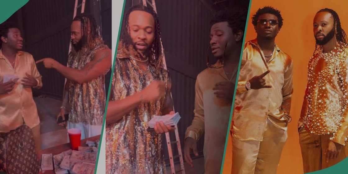 Flavour and Nasty Blaq in a video Flavour and Nasty Blaq in a video