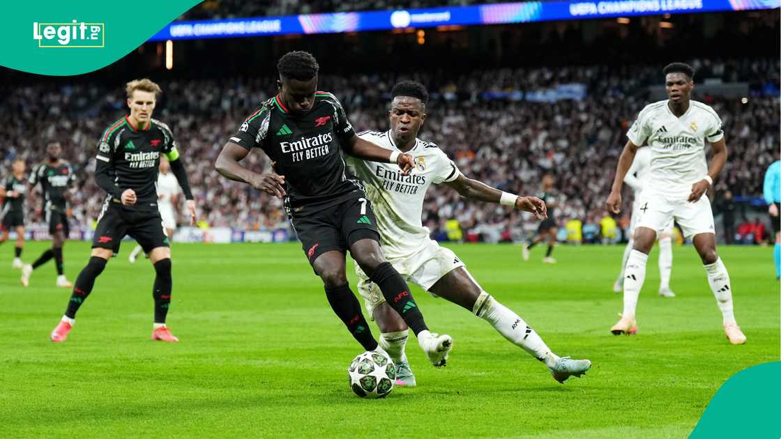 Arsenal, Real Madrid, Bukayo Saka, Carlo Ancelotti, Champions League Arsenal, Real Madrid, Bukayo Saka, Carlo Ancelotti, Champions League