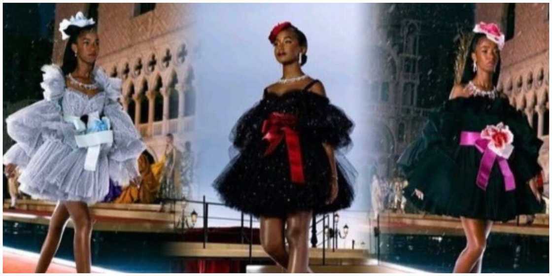 Photos of Diddy's daughters on the runway. Photos of Diddy's daughters on the runway.