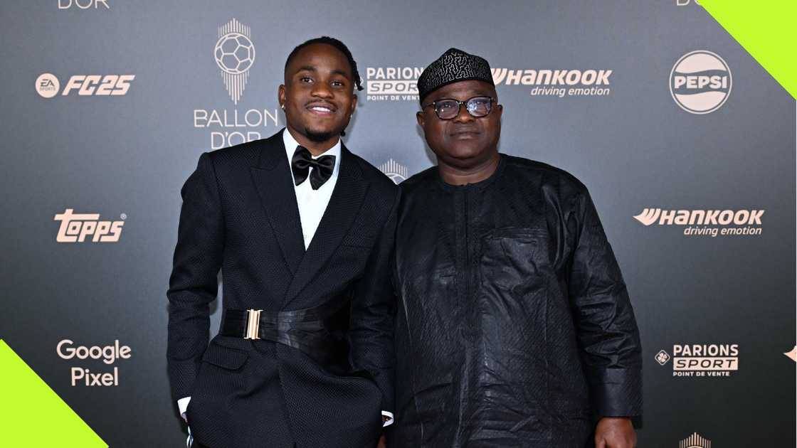 Ademola Lookman and his father Ademola Lookman and his father