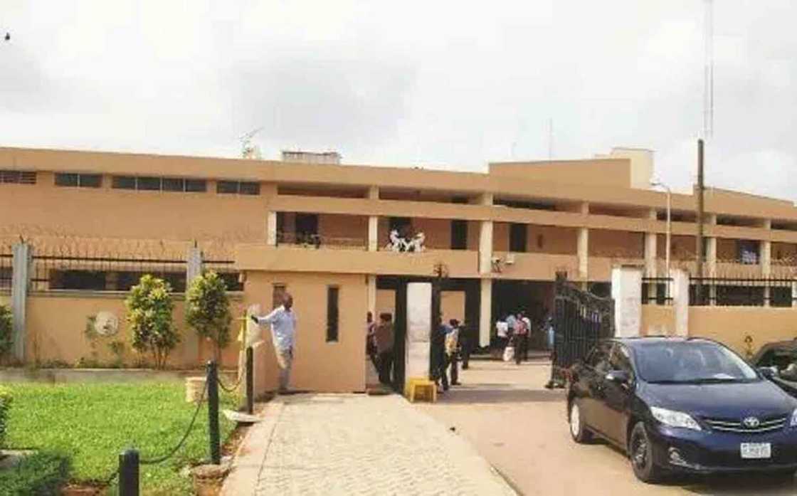 PDP supporters stage protest at Edo assembly as security operatives keep watch PDP supporters stage protest at Edo assembly as security operatives keep watch