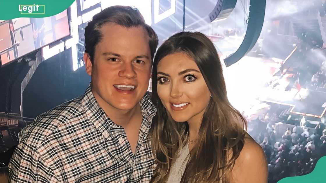 Jett Puckett attends an event alongside his wife, Campbell Hunt