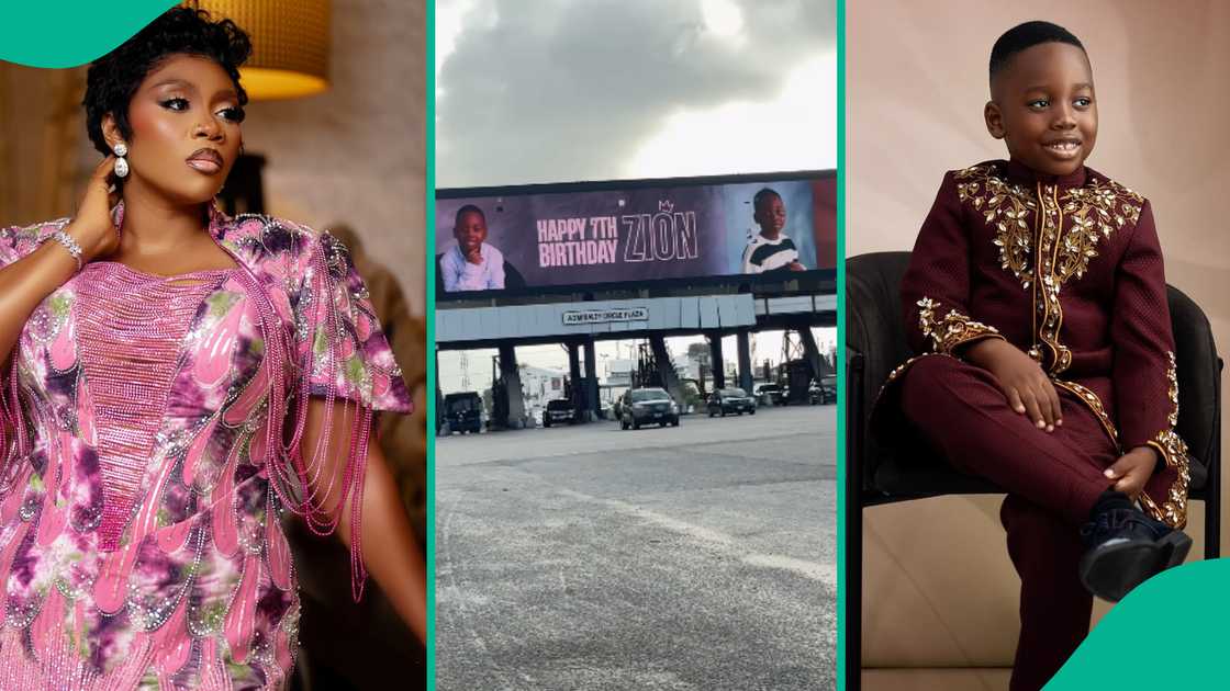Nollywood actress Wumi Toriola's son turns 7 on Tuesday, October 13.