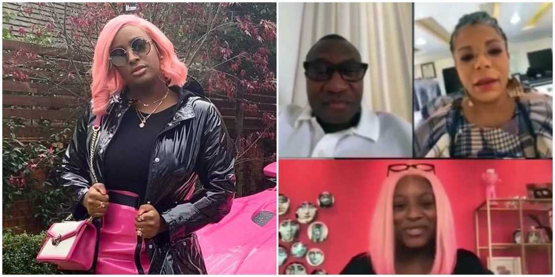 DJ Cuppy bags master's admission into Oxford University, breaks good news to parents on family video call DJ Cuppy bags master's admission into Oxford University, breaks good news to parents on family video call