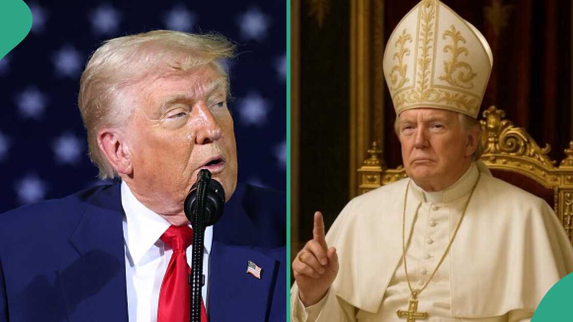 Trump posts photo of self dressed as a pope Trump posts photo of self dressed as a pope