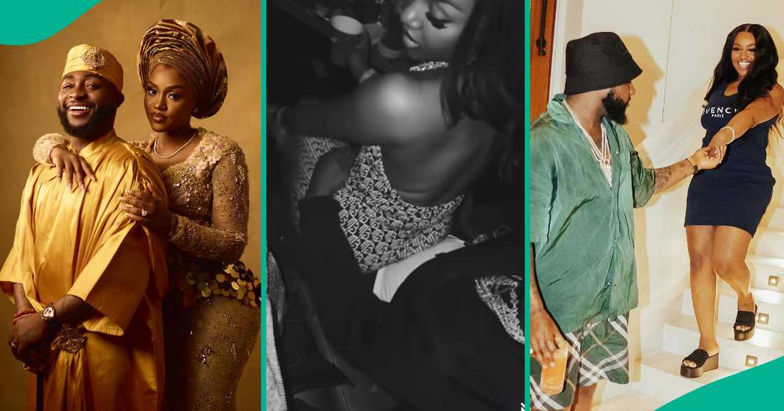 Davido shares video of himself and wife at a club. Davido shares video of himself and wife at a club.