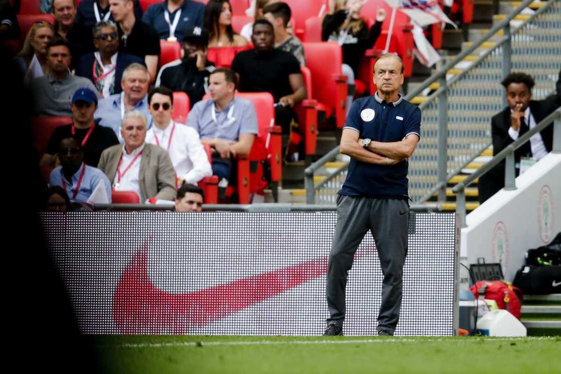 Super Eagles coach Gernot Rohr in action Super Eagles coach Gernot Rohr in action