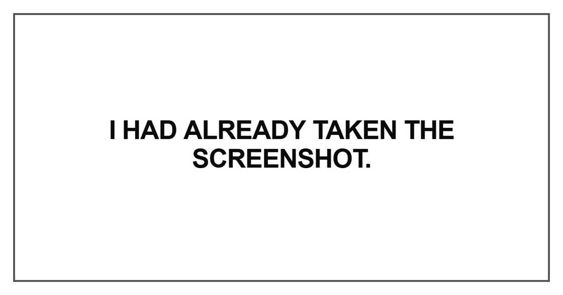 I had already taken the screenshot
