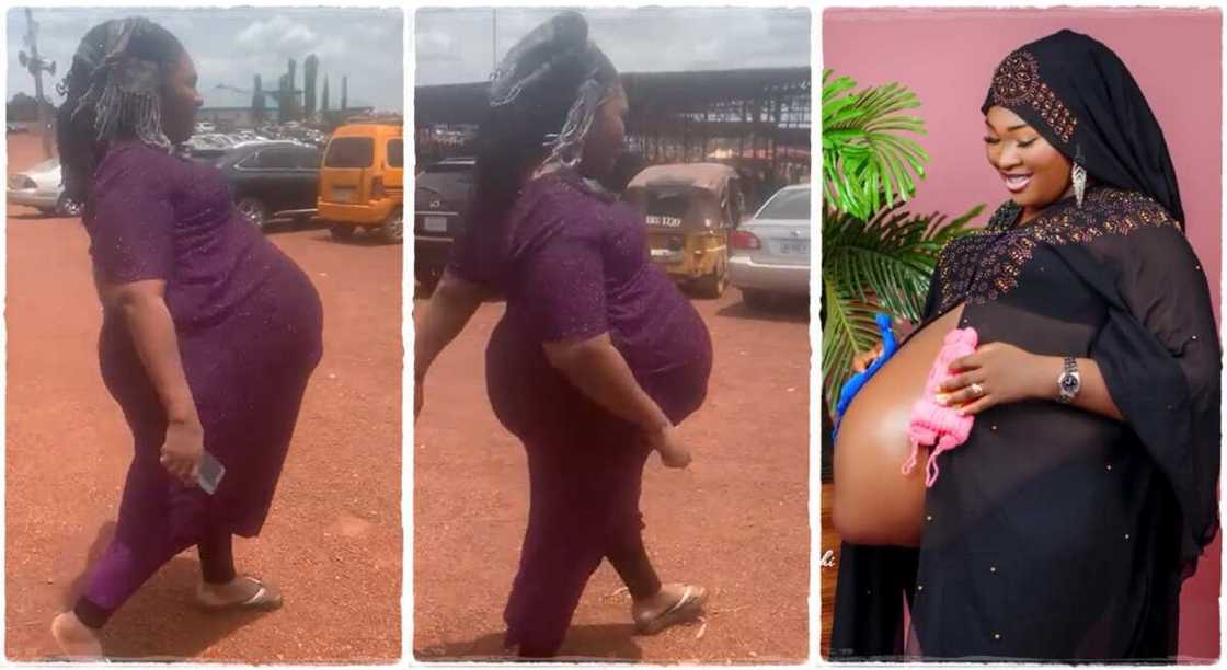Photos of a pregnant woman who just gave birth to twin babies. Photos of a pregnant woman who just gave birth to twin babies.