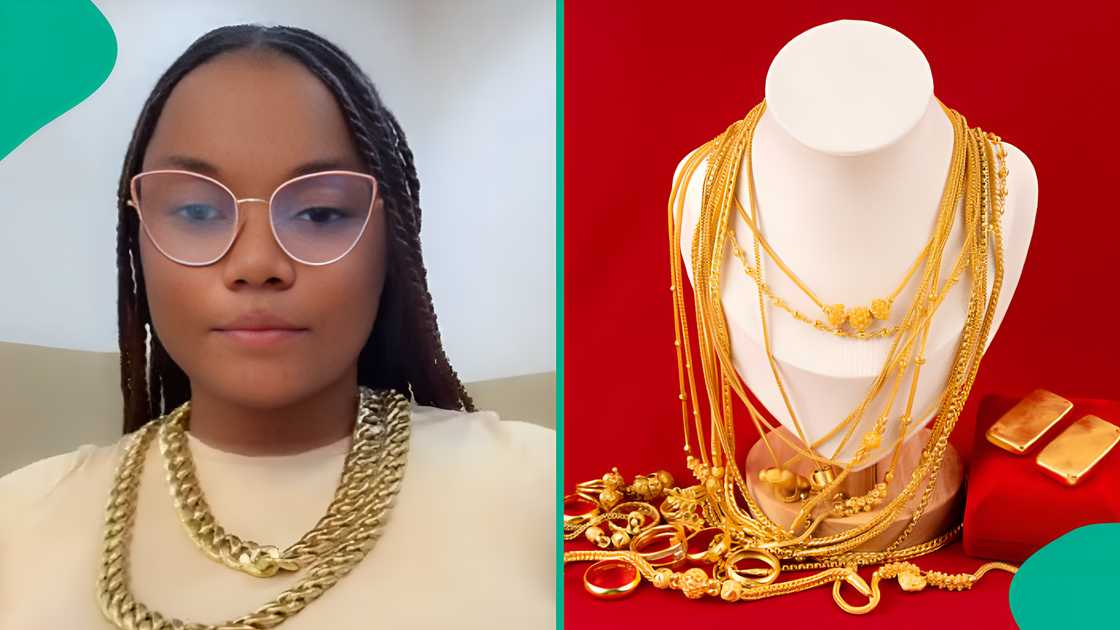 Lady mentions current price of gold she bought for N680k in 2023. Lady mentions current price of gold she bought for N680k in 2023.