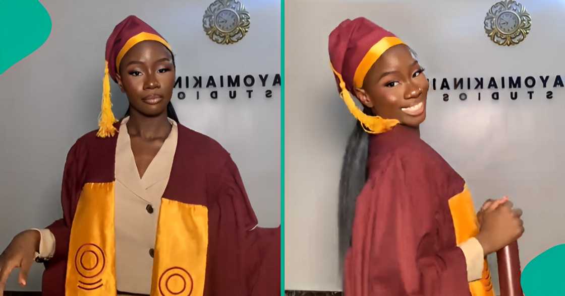 Graduate celebrates her convocation from UNILAG after battling several challenges.