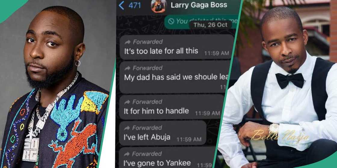 Chat leaks as Davido speaks on Abu Salami