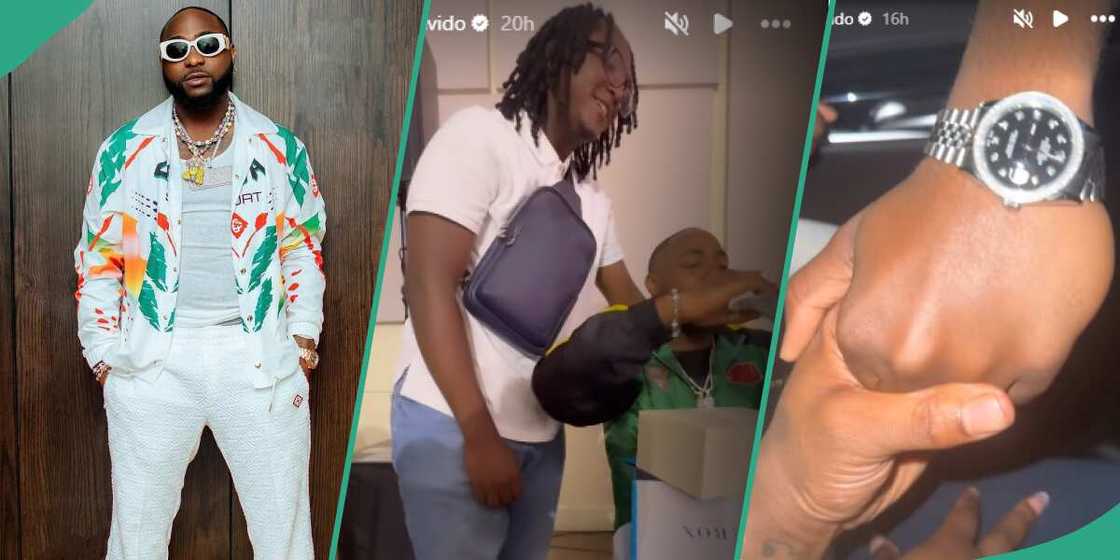 Davido gifts his nephew $50k Rolex watch for his high school graduation. Davido gifts his nephew $50k Rolex watch for his high school graduation.