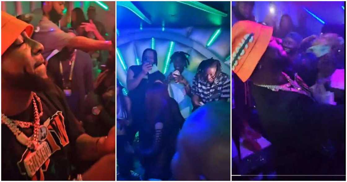 Video of Davido spraying money in the club Video of Davido spraying money in the club