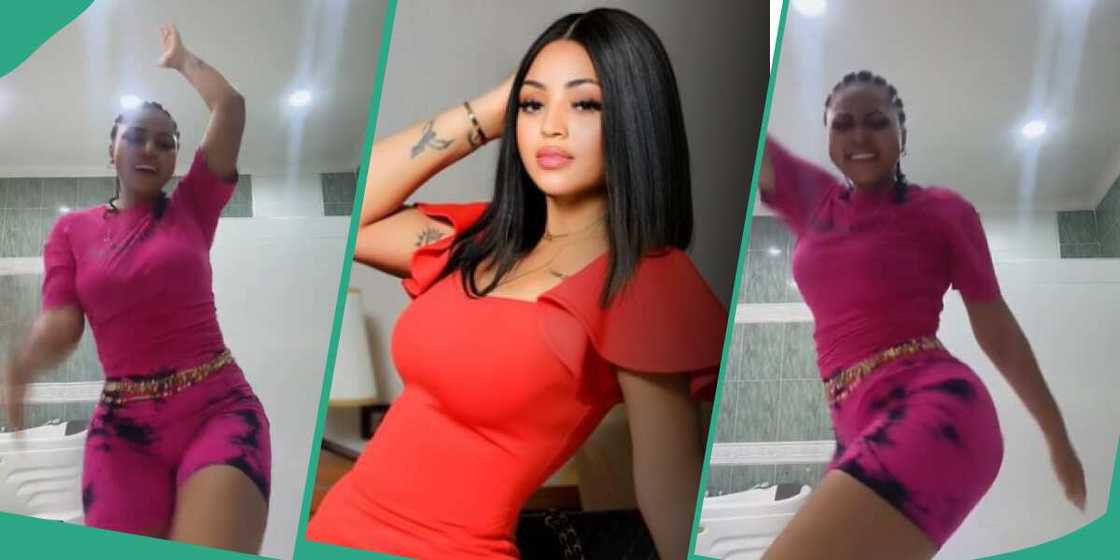 Regina Daniels shakes backside in dance video. Regina Daniels shakes backside in dance video.