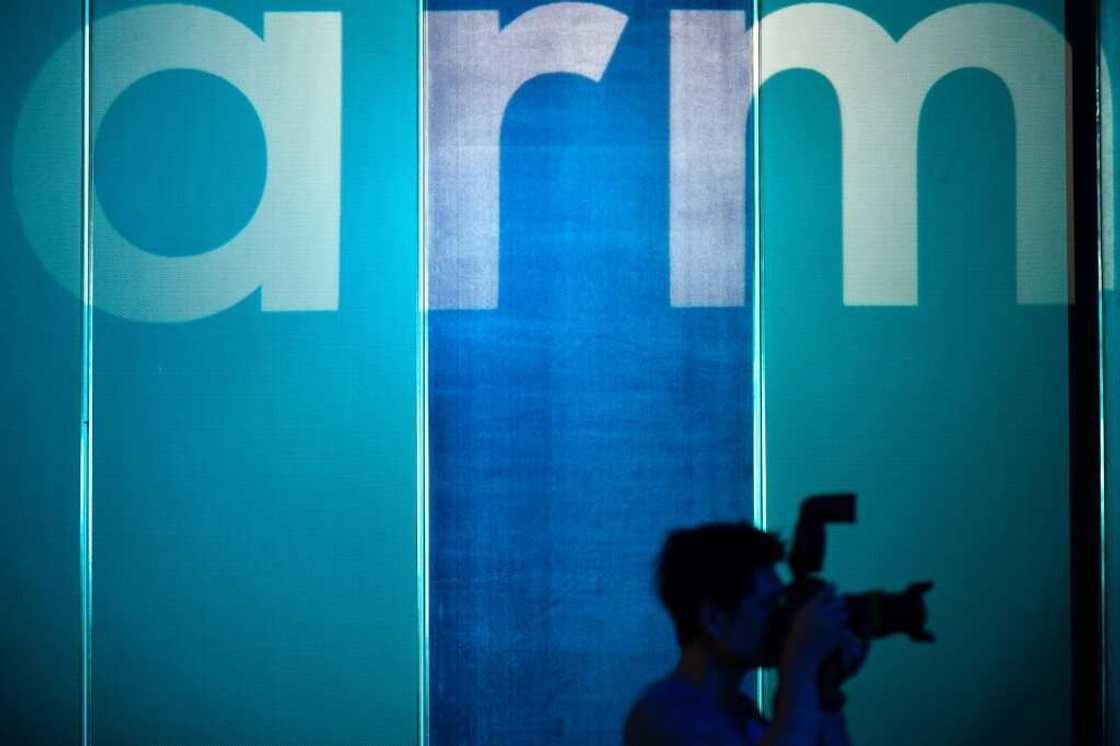 Arm's logo seen in Taipei in May 2019 Arm's logo seen in Taipei in May 2019