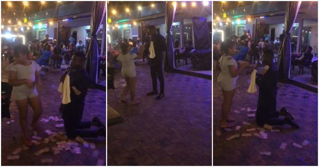 MC prays for little girl, Peter Obi, MC on his knees, little girl sprays MC cash MC prays for little girl, Peter Obi, MC on his knees, little girl sprays MC cash