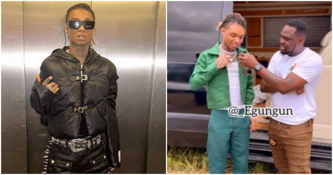 Photos of Swae Lee and Egungun of Lagos