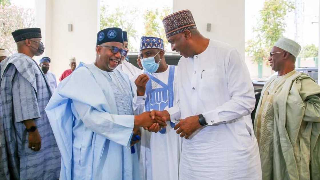 Bala Mohammed and Bukola Saraki Bala Mohammed and Bukola Saraki