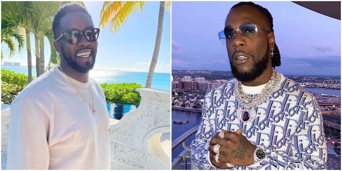 Twice as Tall Co-Executive Producer P Diddy Congratulates Burna Boy over Grammy Win