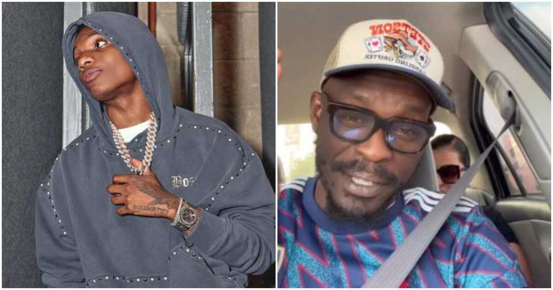 Singer Wizkid and comedian Mr Jollof Singer Wizkid and comedian Mr Jollof